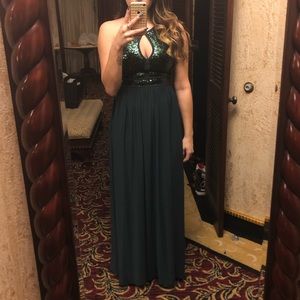 Green Sequin Holiday Dress